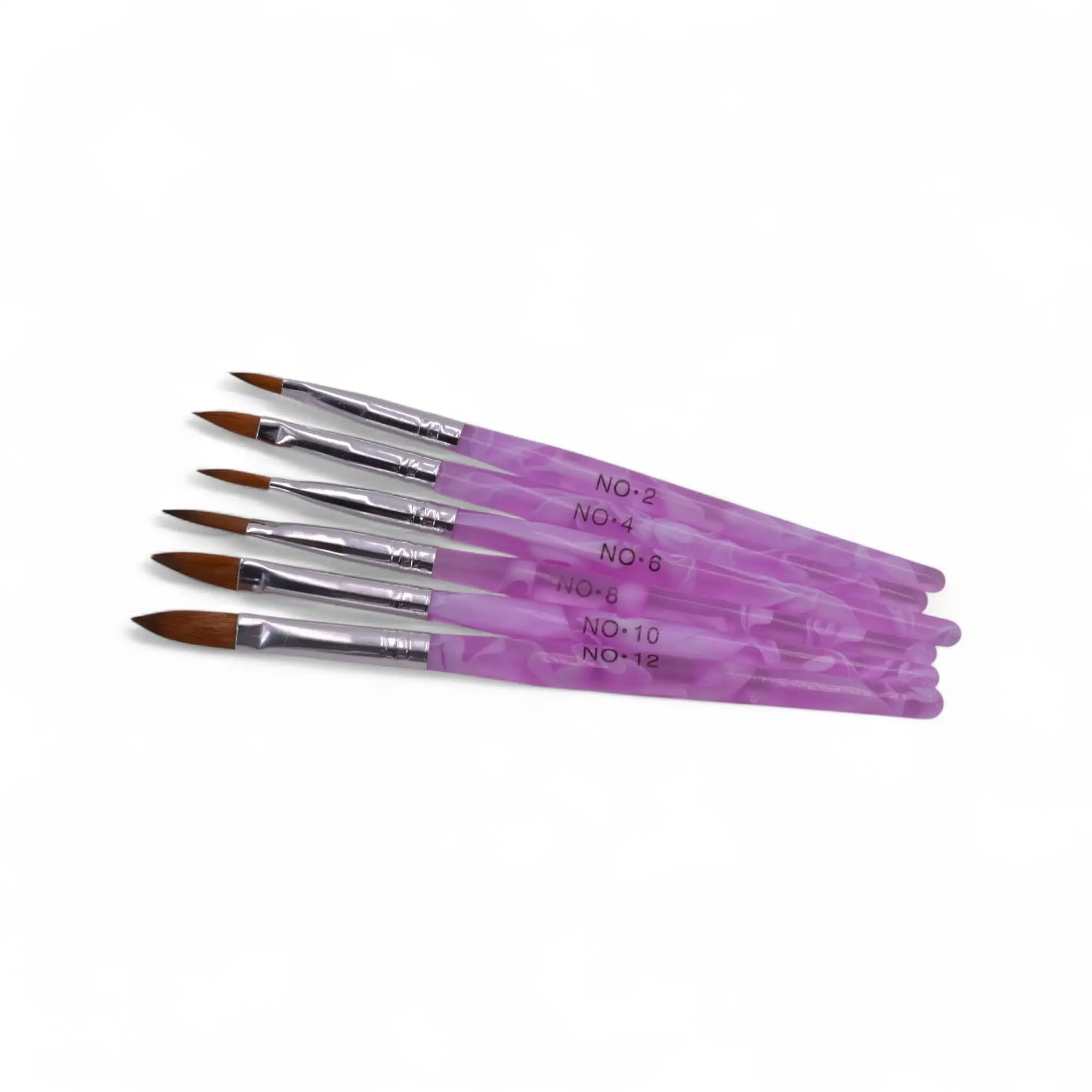 Lot 6 Pinceaux Acryliques Taille 2, 4, 6, 8, 10 et 12 OCIBEL
