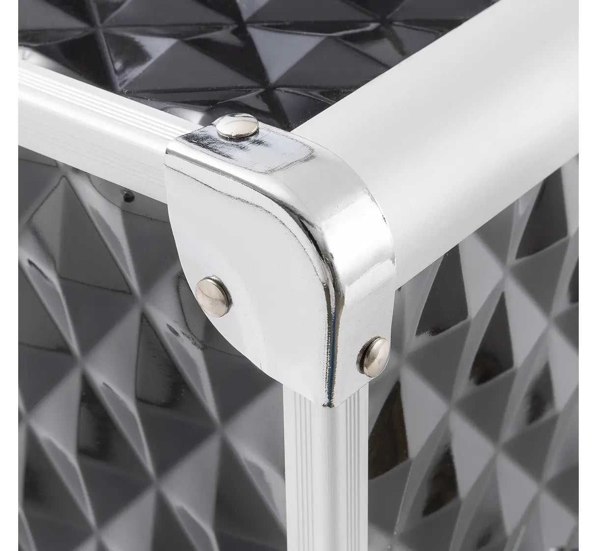 Mallette de Rangement 2 Étages Noir Diamant L - Manucure et Maquillage OCIBEL