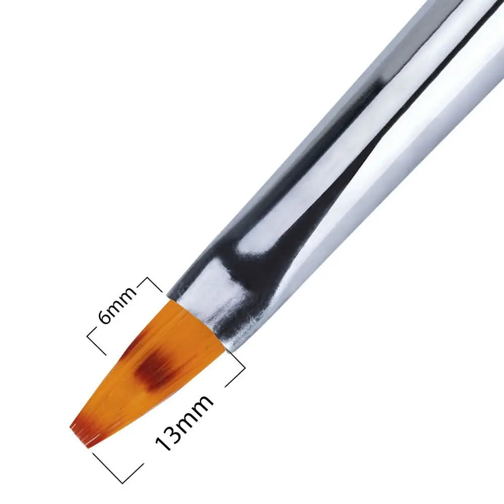 Pinceaux Nail Art Ombré Plat Blanc - Manche Critaux OCIBEL