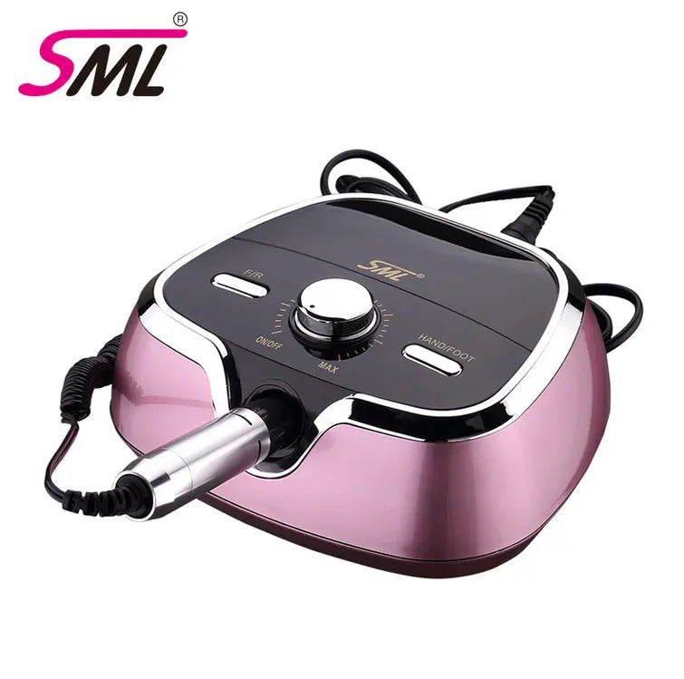 Ponceuse Haute Qualité SML M3 65W 35000T/M avec Mandrin et pédale + 6 Embouts - Rose Gold OCIBEL